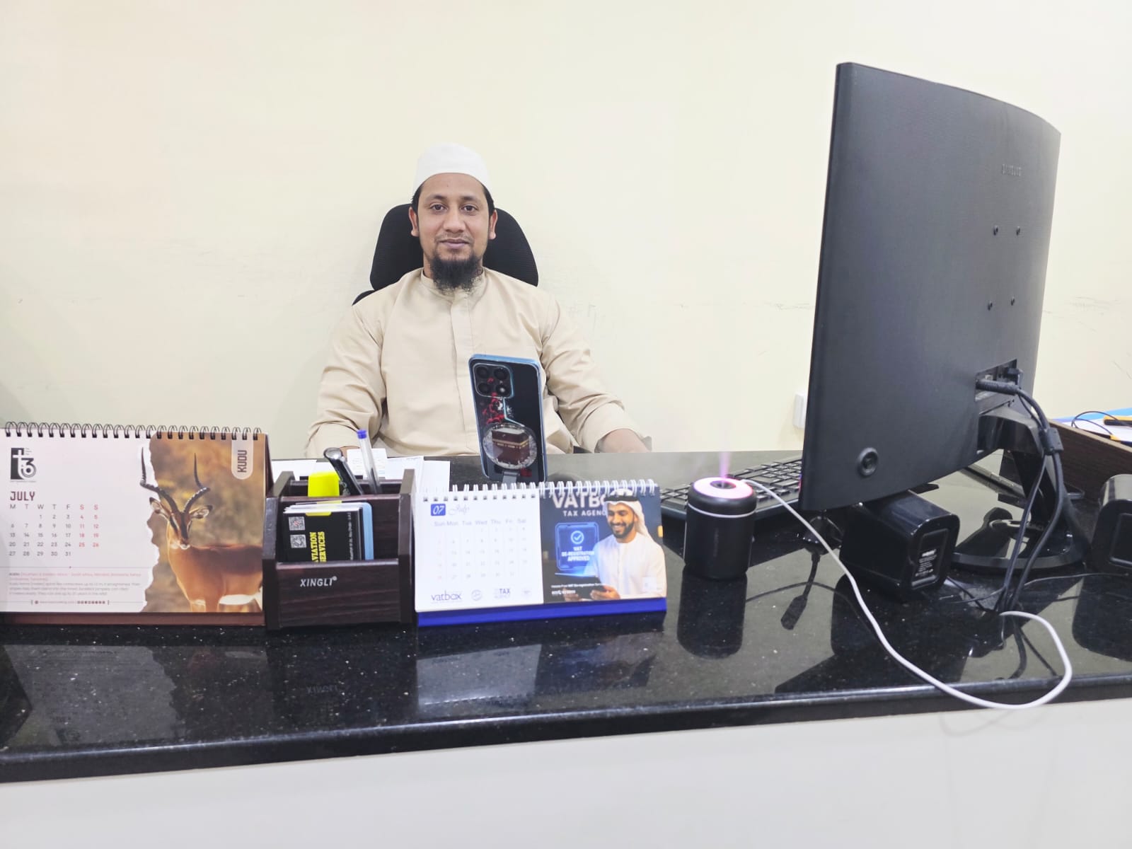 Surma Aviation typing specialist reviewing a customer file